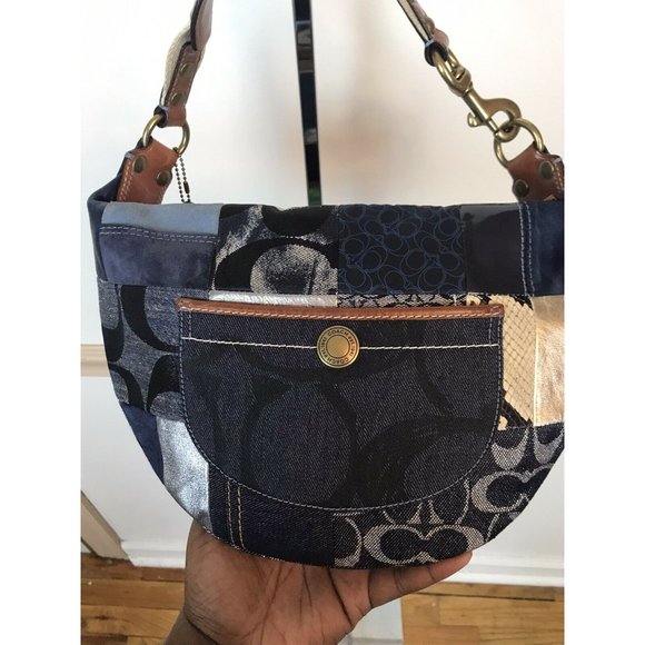 Coach Bags Coach Denim Patchwork Gallery Carley Hobo Bag Poshmark